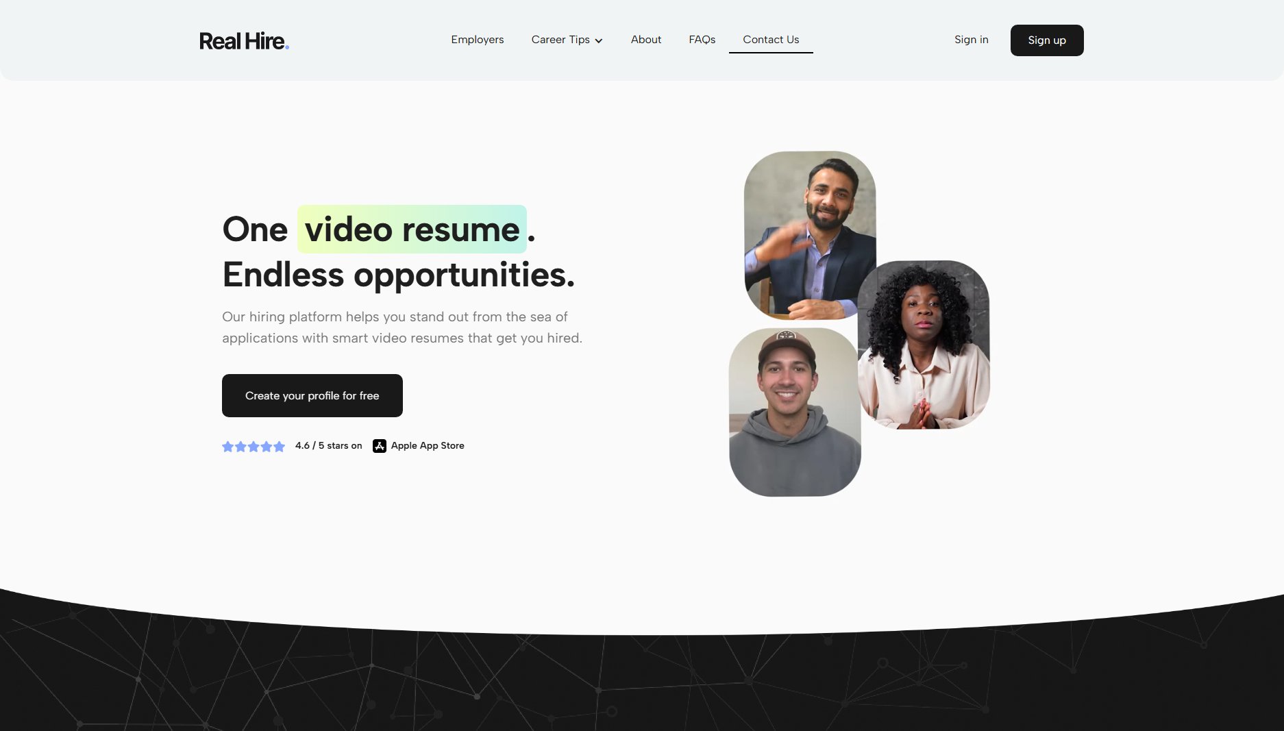 Real Hire Real Hire Interface & Screenshots