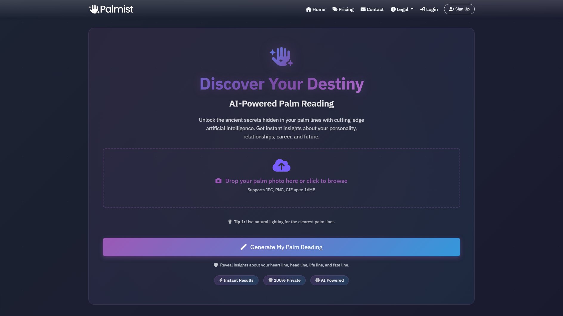 Palmist Palmist Interface & Screenshots Palmist Palmist Interface & Screenshots