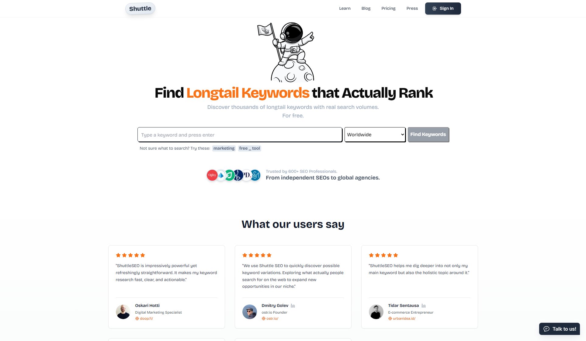 ShuttleSEO ShuttleSEO Interface & Screenshots