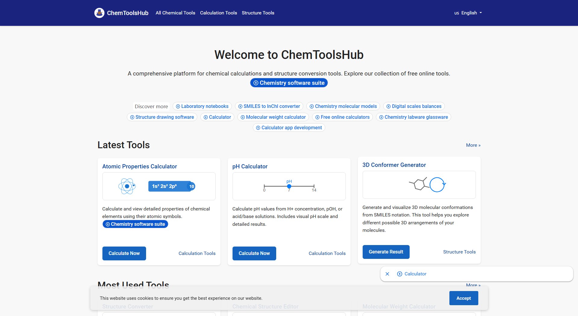 ChemToolsHub ChemToolsHub Interface & Screenshots ChemToolsHub ChemToolsHub Interface & Screenshots