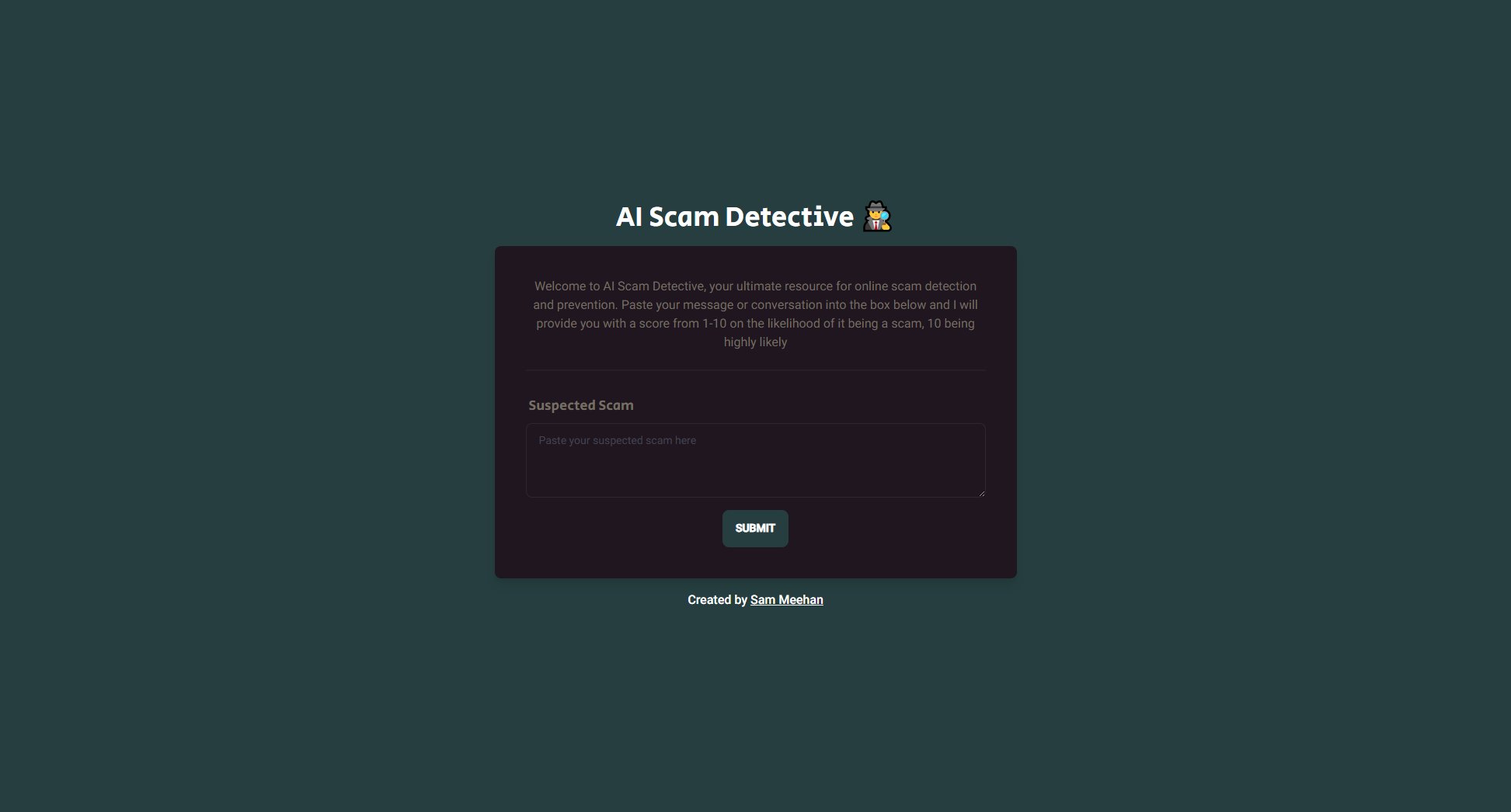 AI Scam Detective AI Scam Detective Interface & Screenshots