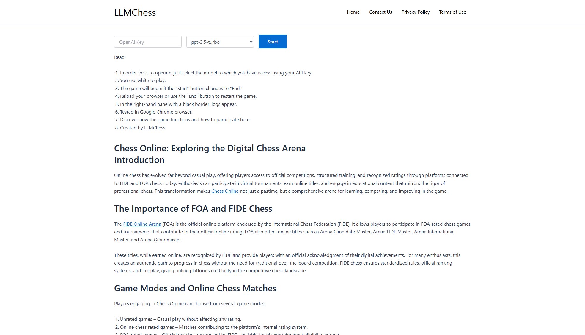 LLMChess LLMChess Interface & Screenshots LLMChess LLMChess Interface & Screenshots