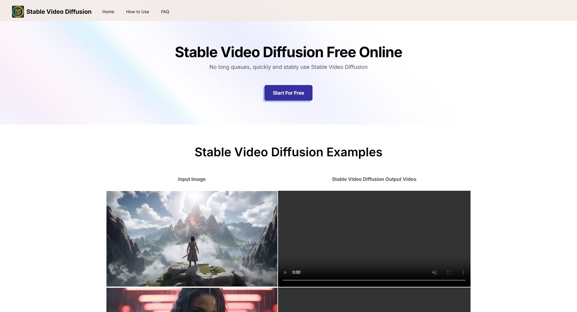 Stable Video Diffusion Stable Video Diffusion Interface & Screenshots
