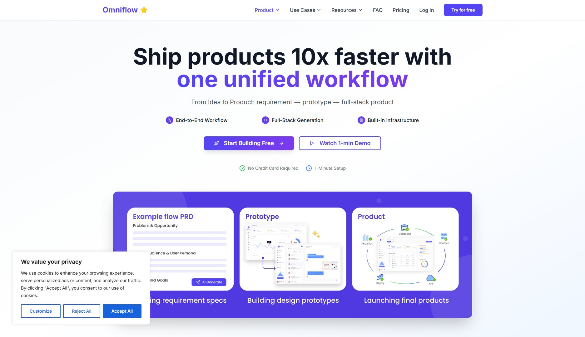 Omniflow Omniflow Interface & Screenshots