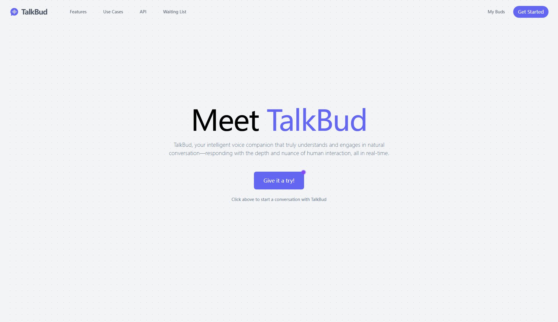 TalkBud TalkBud Interface & Screenshots TalkBud TalkBud Interface & Screenshots