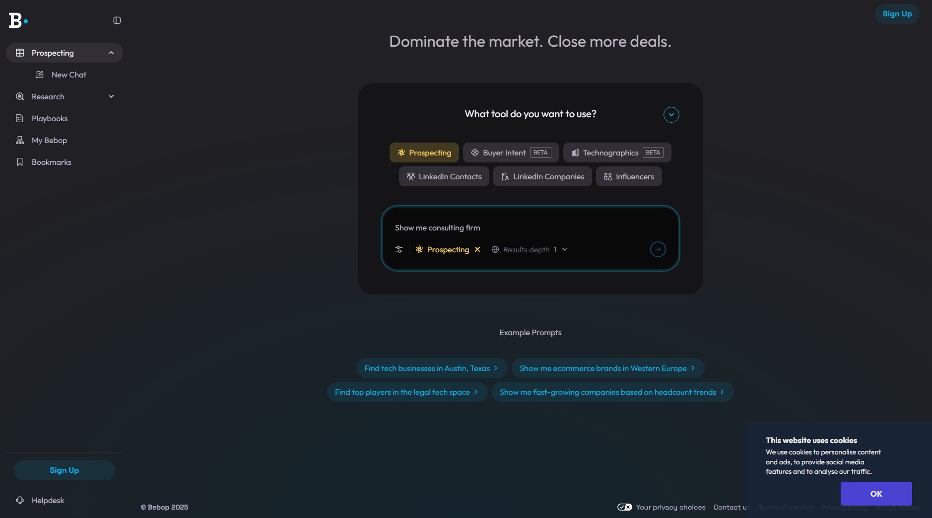 Bebop Bebop Interface & Screenshots