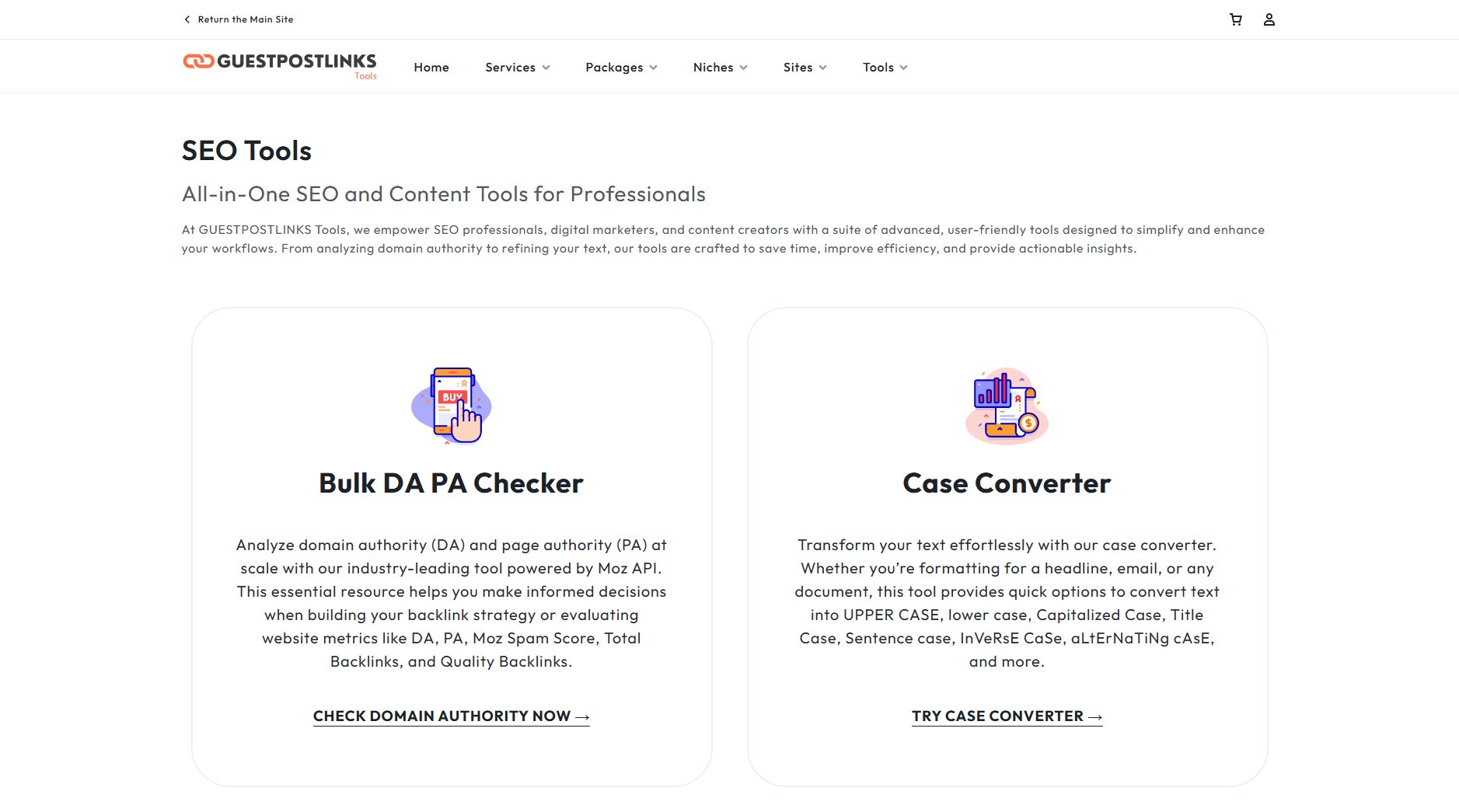 GUESTPOSTLINKS Tools GUESTPOSTLINKS Tools Interface & Screenshots