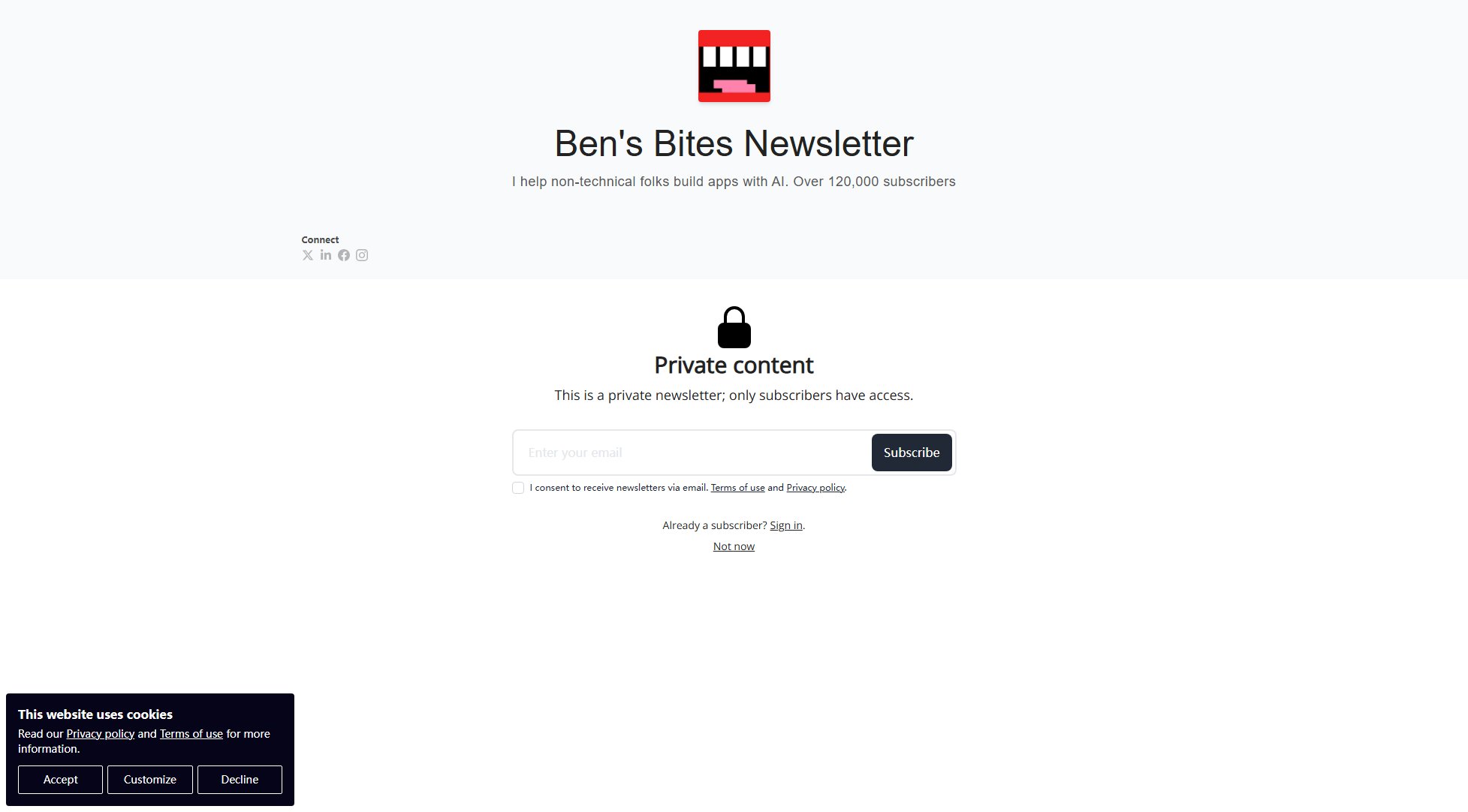 Ben's Bites Newsletter Ben's Bites Newsletter Interface & Screenshots Ben's Bites Newsletter Ben's Bites Newsletter Interface & Screenshots