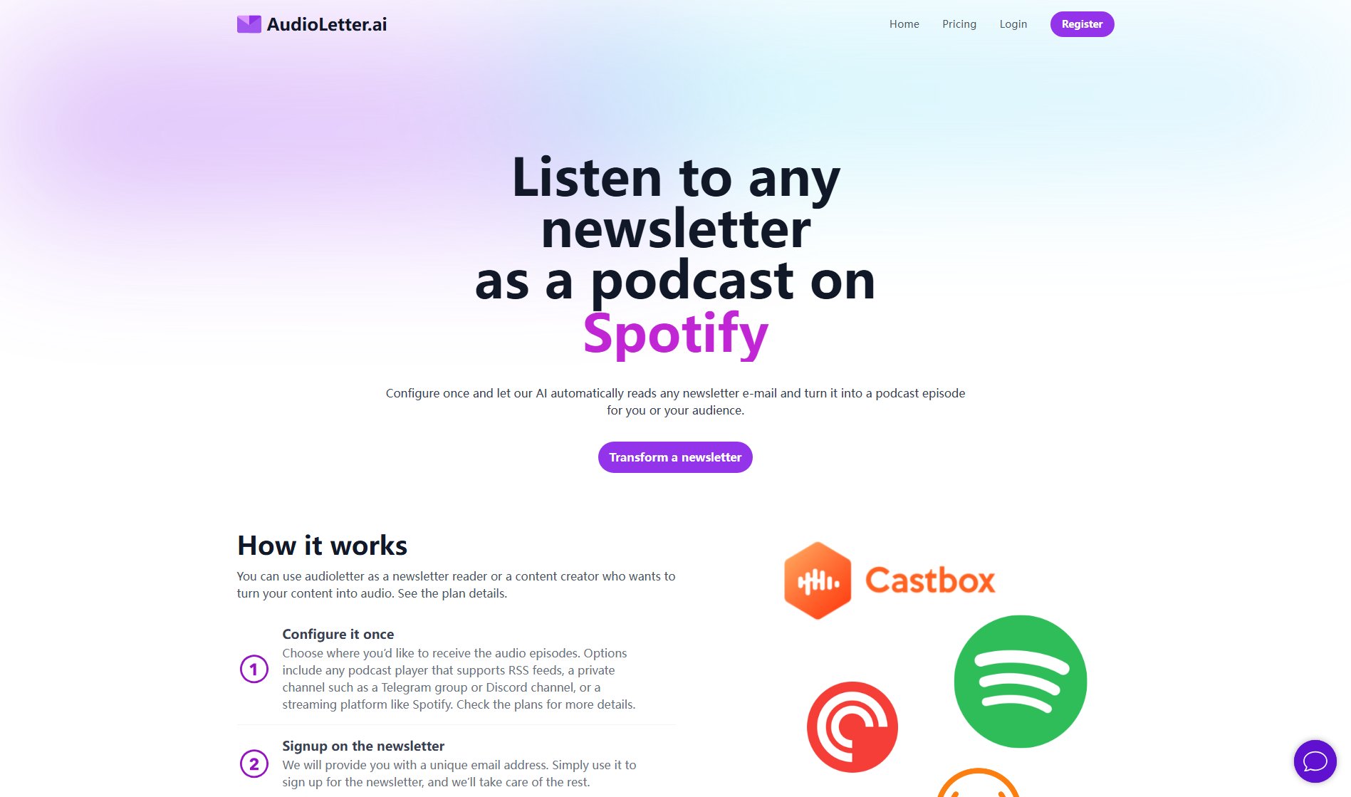 AudioLetter.ai AudioLetter.ai Interface & Screenshots AudioLetter.ai AudioLetter.ai Interface & Screenshots