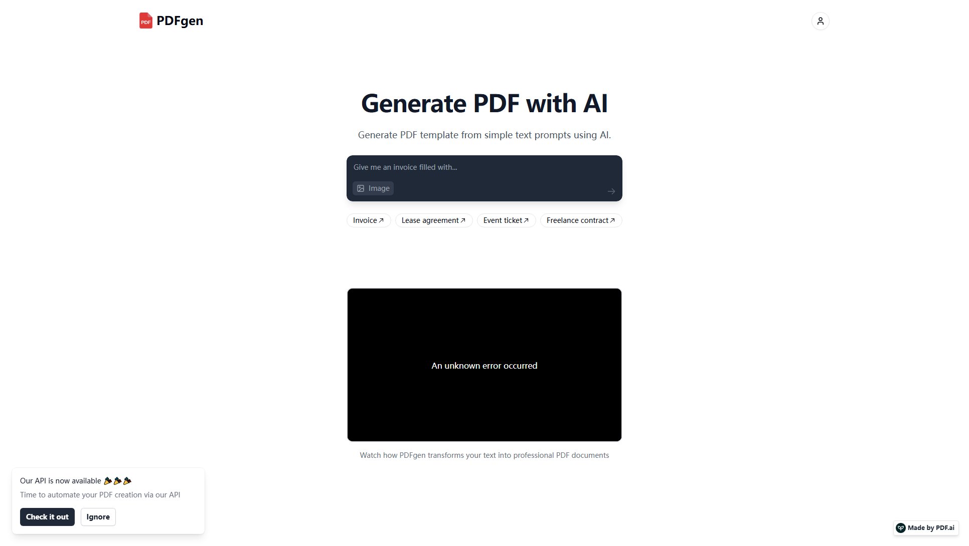 PDFgen PDFgen Interface & Screenshots PDFgen PDFgen Interface & Screenshots