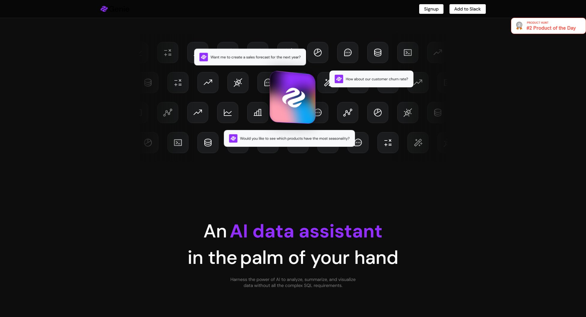 Genie - AI Data Assistant Genie - AI Data Assistant Interface & Screenshots