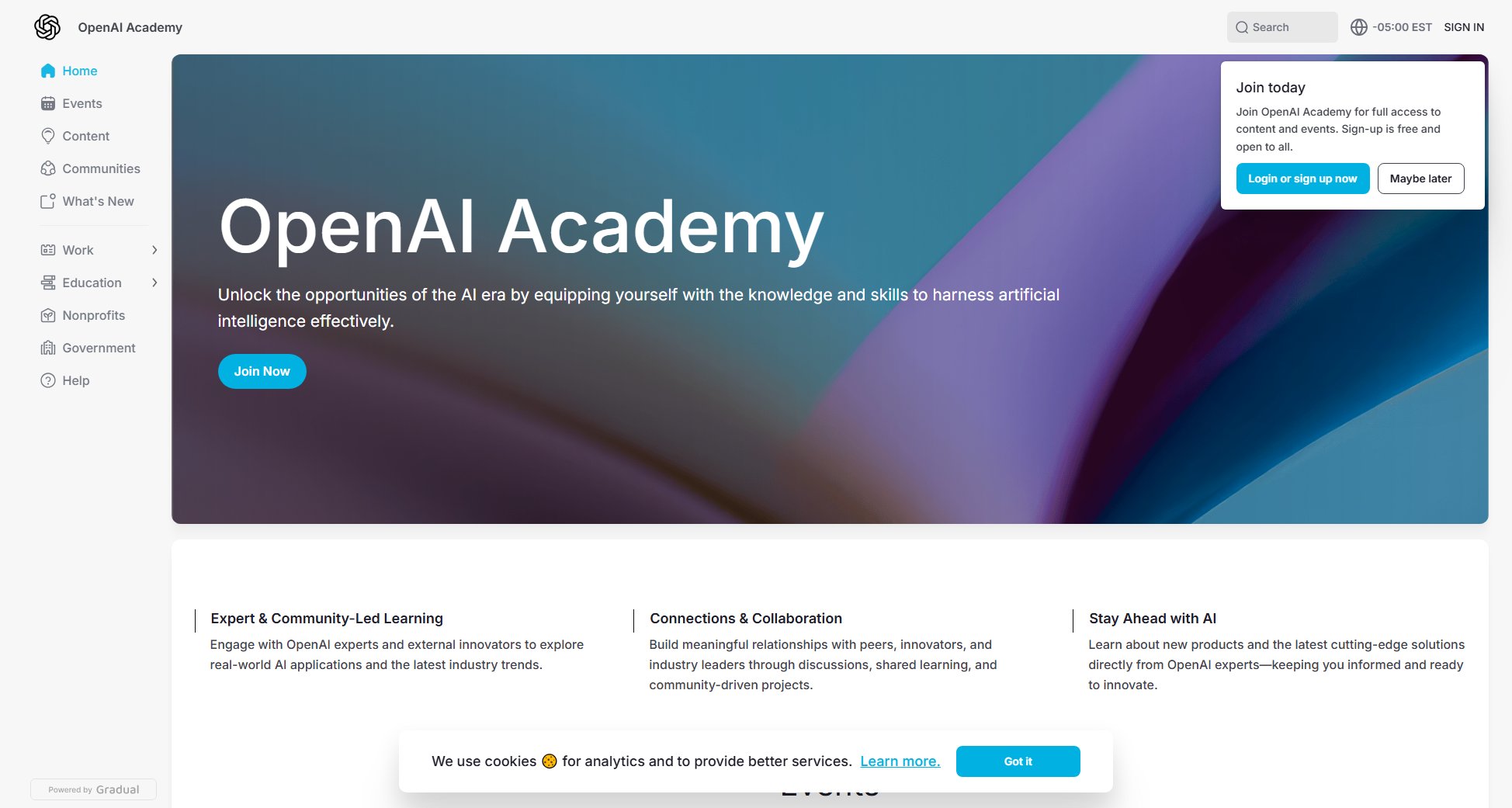 OpenAI Academy OpenAI Academy Interface & Screenshots