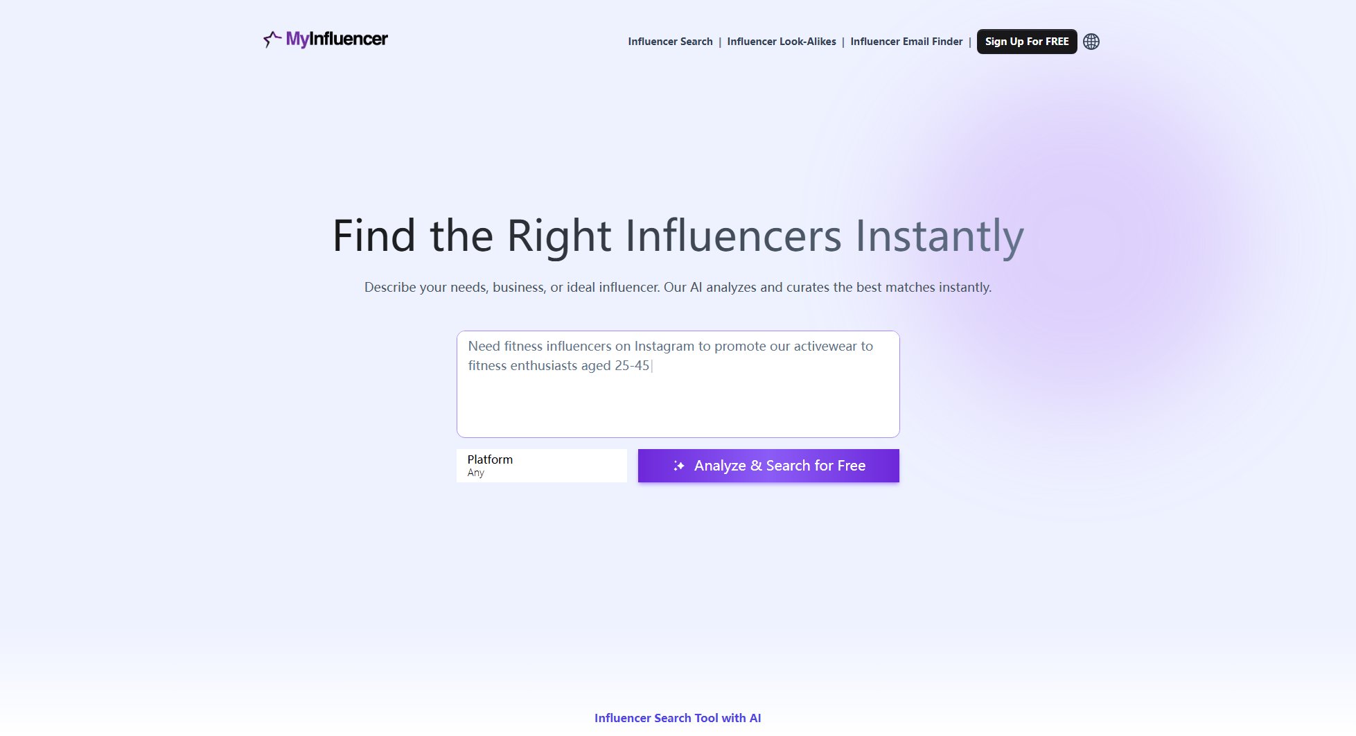 MyInfluencer AI MyInfluencer AI Interface & Screenshots