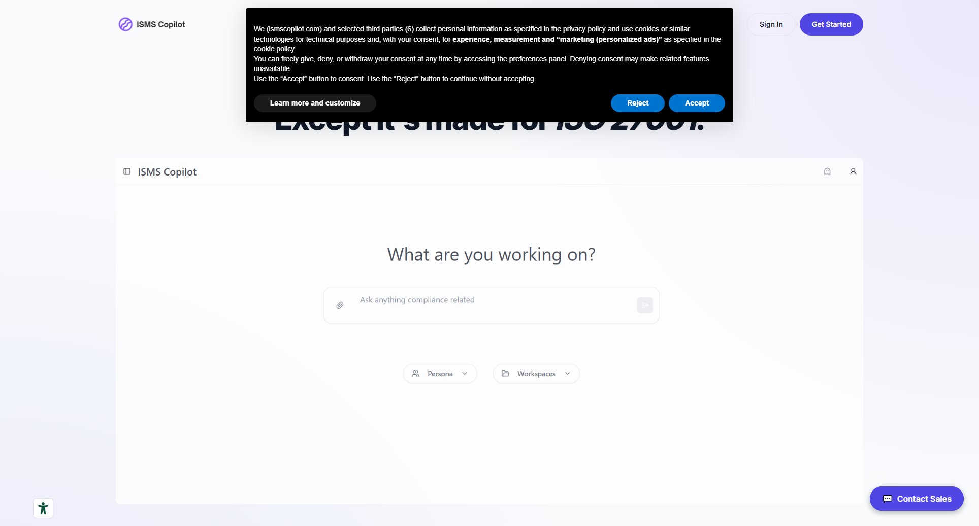 ISMS Copilot ISMS Copilot Interface & Screenshots ISMS Copilot ISMS Copilot Interface & Screenshots