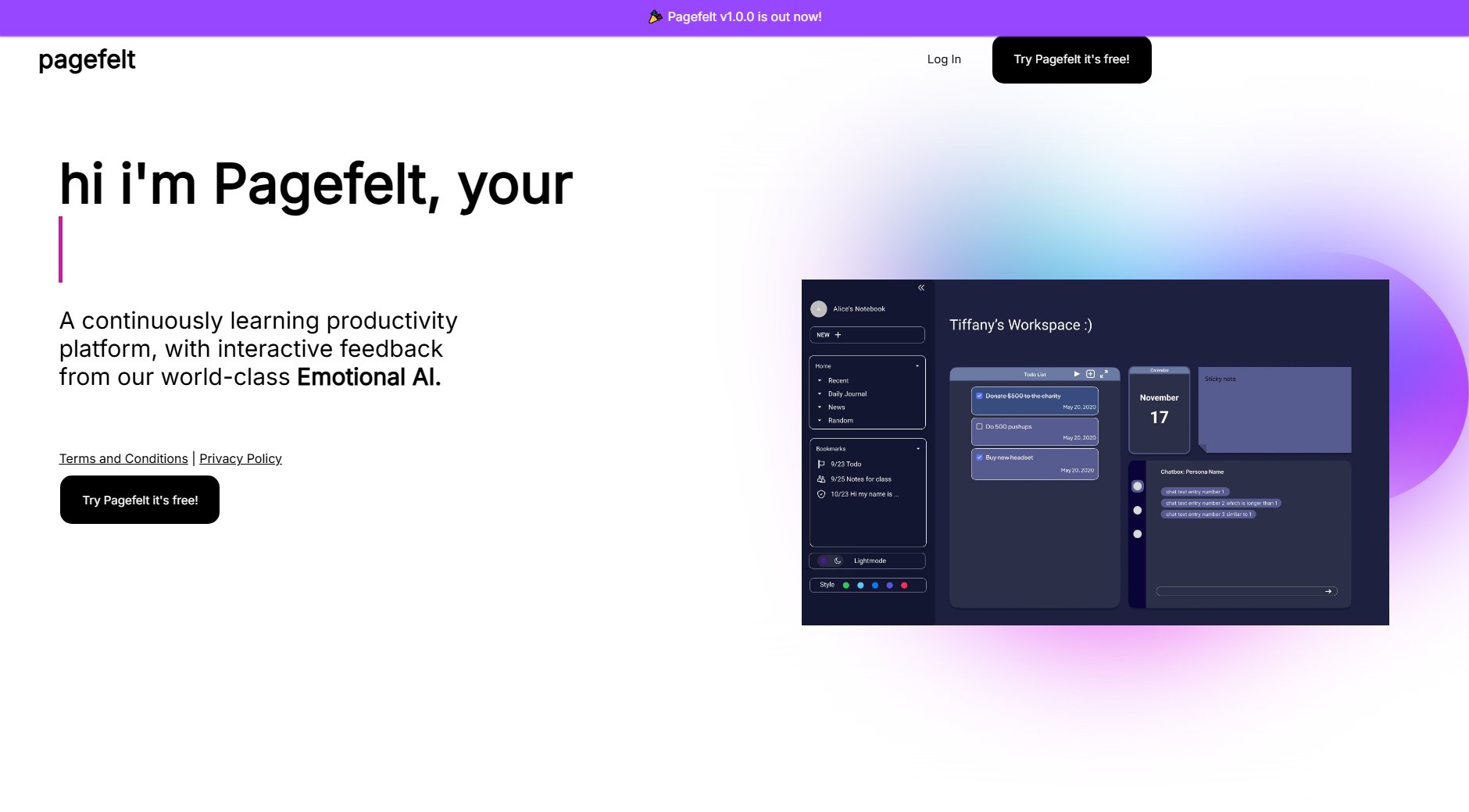 Pagefelt Pagefelt Interface & Screenshots Pagefelt Pagefelt Interface & Screenshots