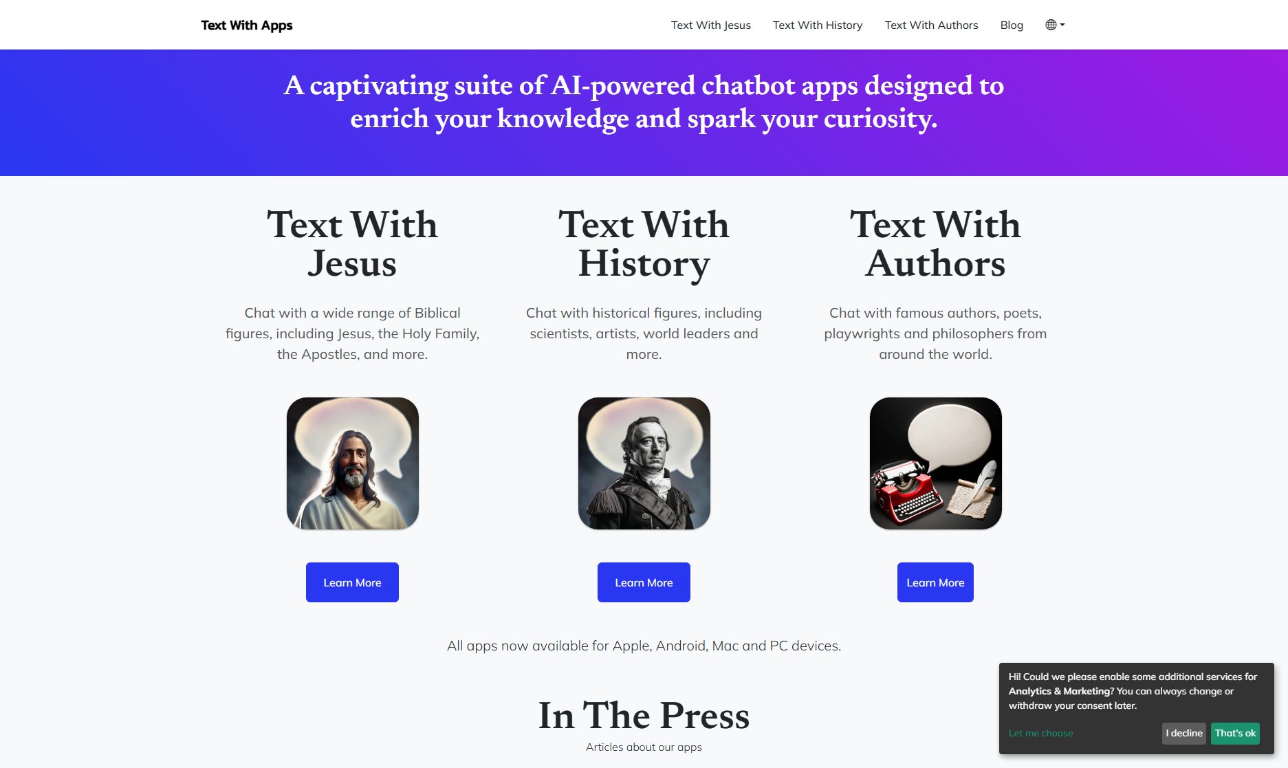Text With Text With Interface & Screenshots