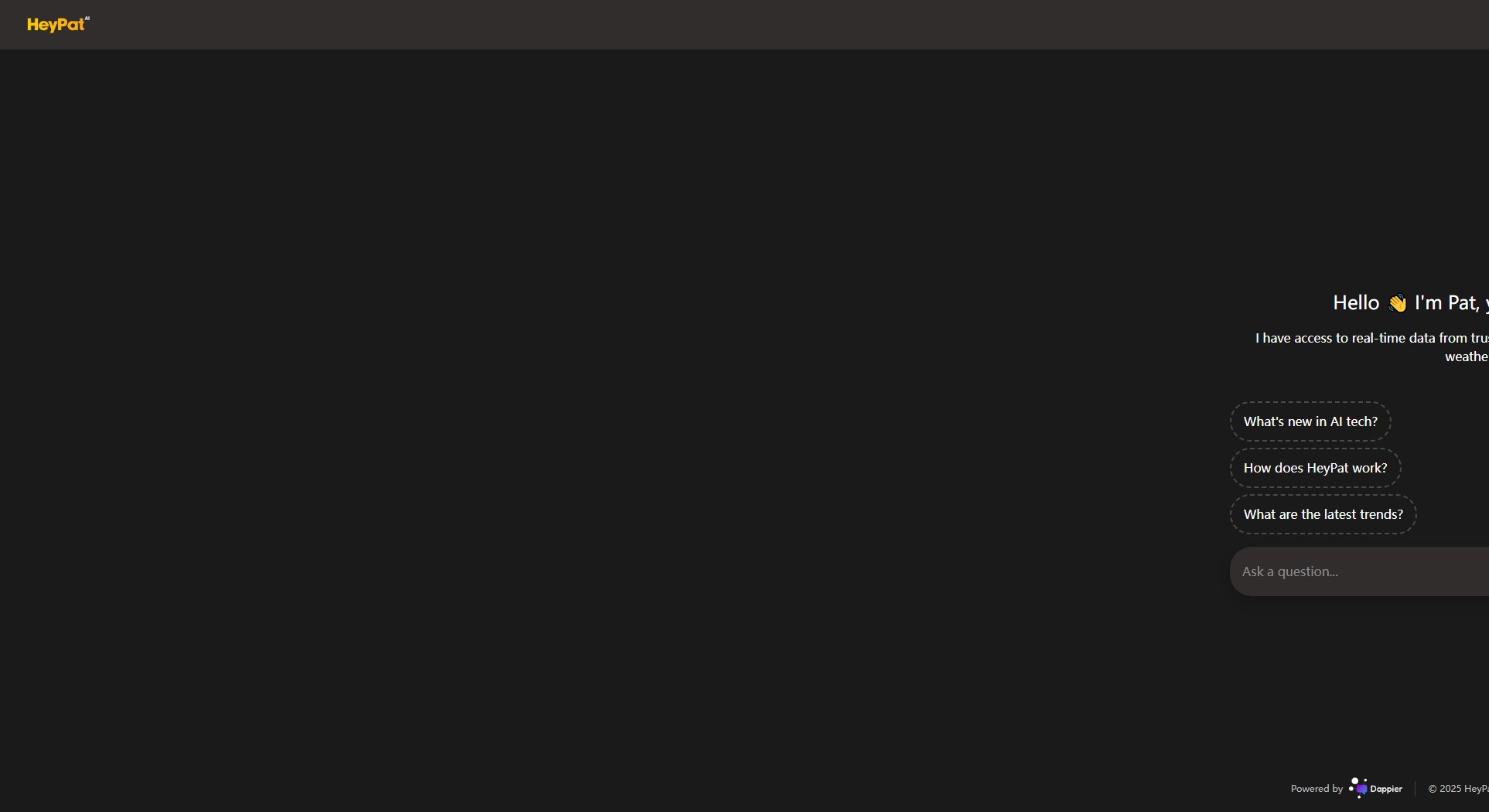 HeyPat.ai HeyPat.ai Interface & Screenshots HeyPat.ai HeyPat.ai Interface & Screenshots