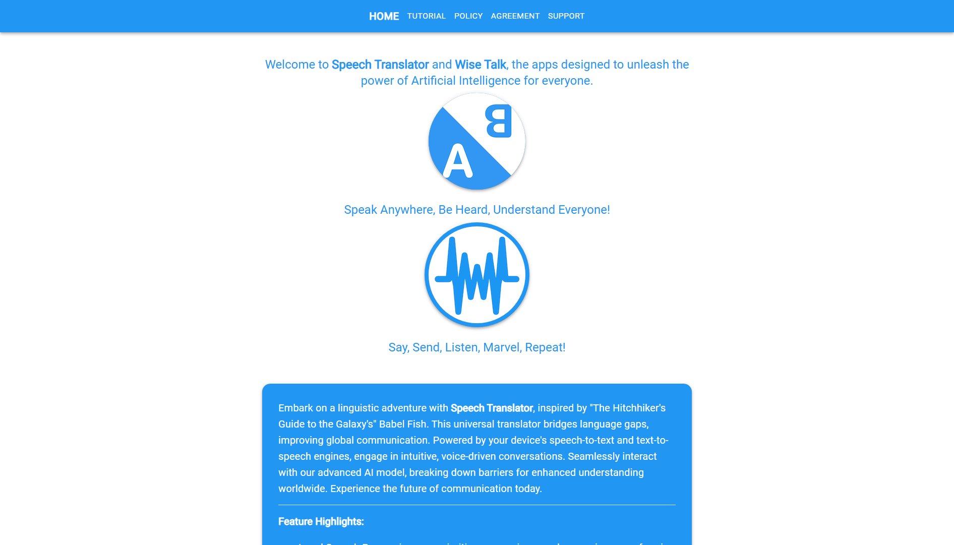 WiseTalk Voice-Activated AI Assistant WiseTalk Voice-Activated AI Assistant Interface & Screenshots WiseTalk Voice-Activated AI Assistant WiseTalk Voice-Activated AI Assistant Interface & Screenshots