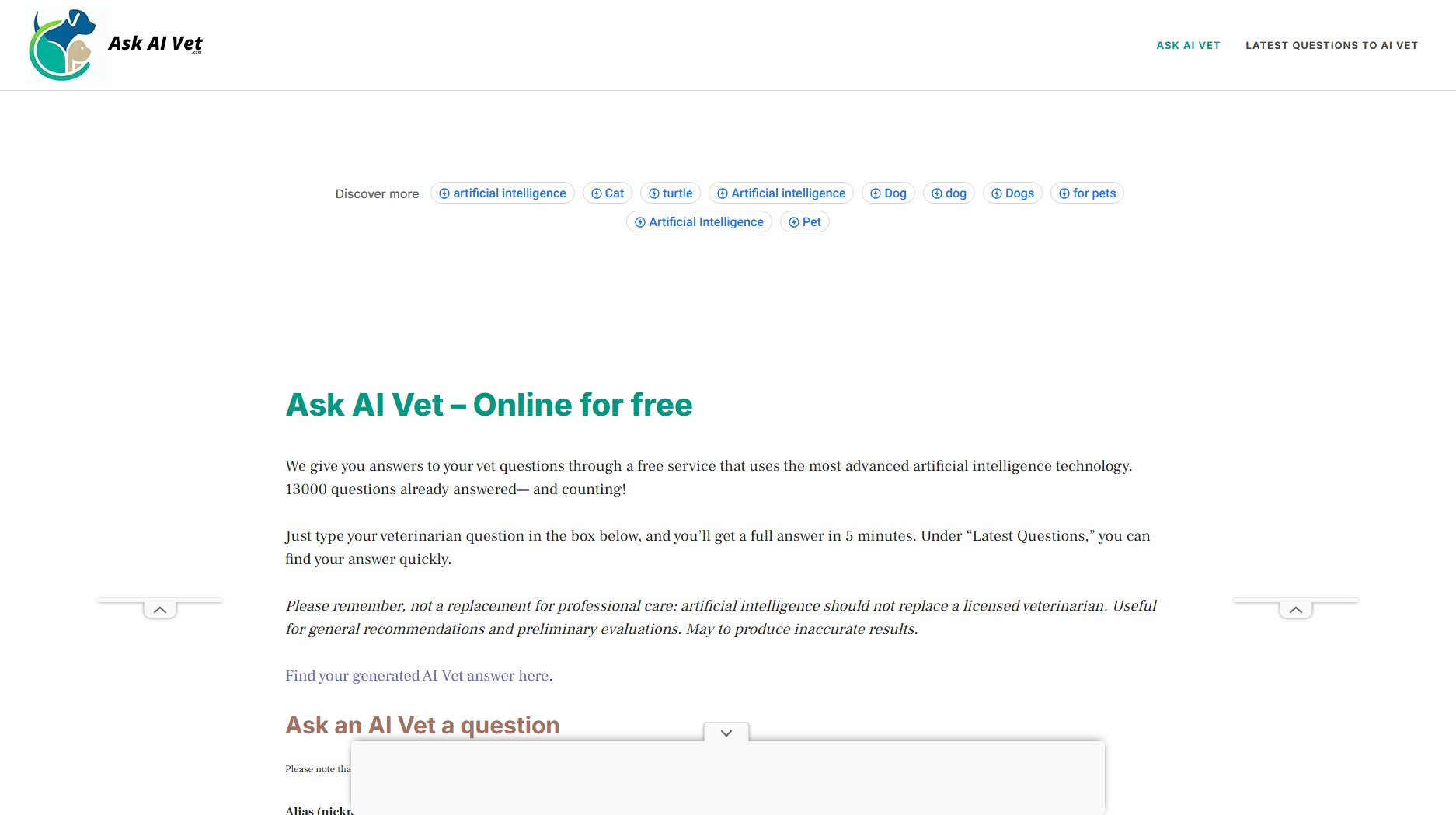 Ask AI Vet Ask AI Vet Interface & Screenshots Ask AI Vet Ask AI Vet Interface & Screenshots