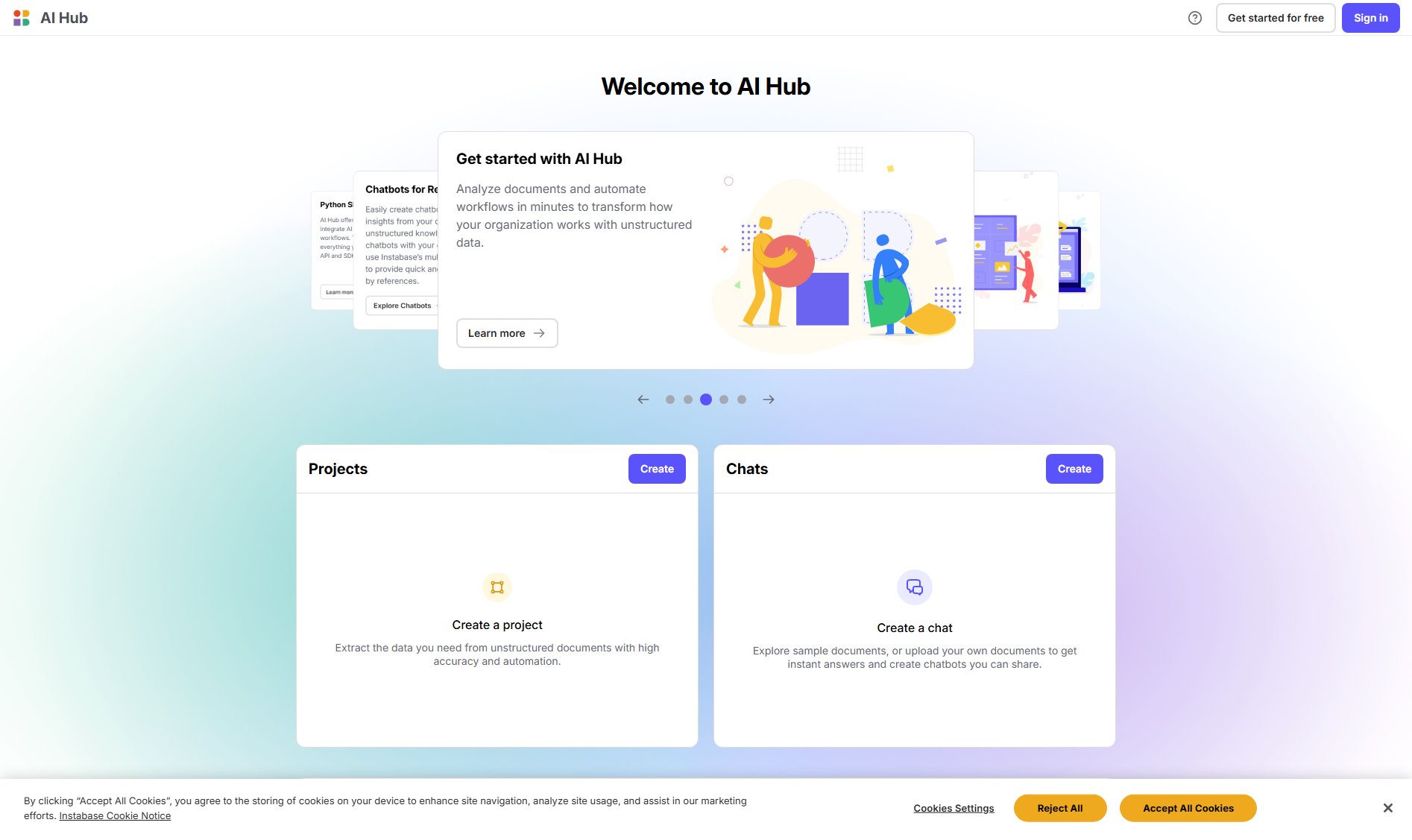 AI Hub AI Hub Interface & Screenshots AI Hub AI Hub Interface & Screenshots