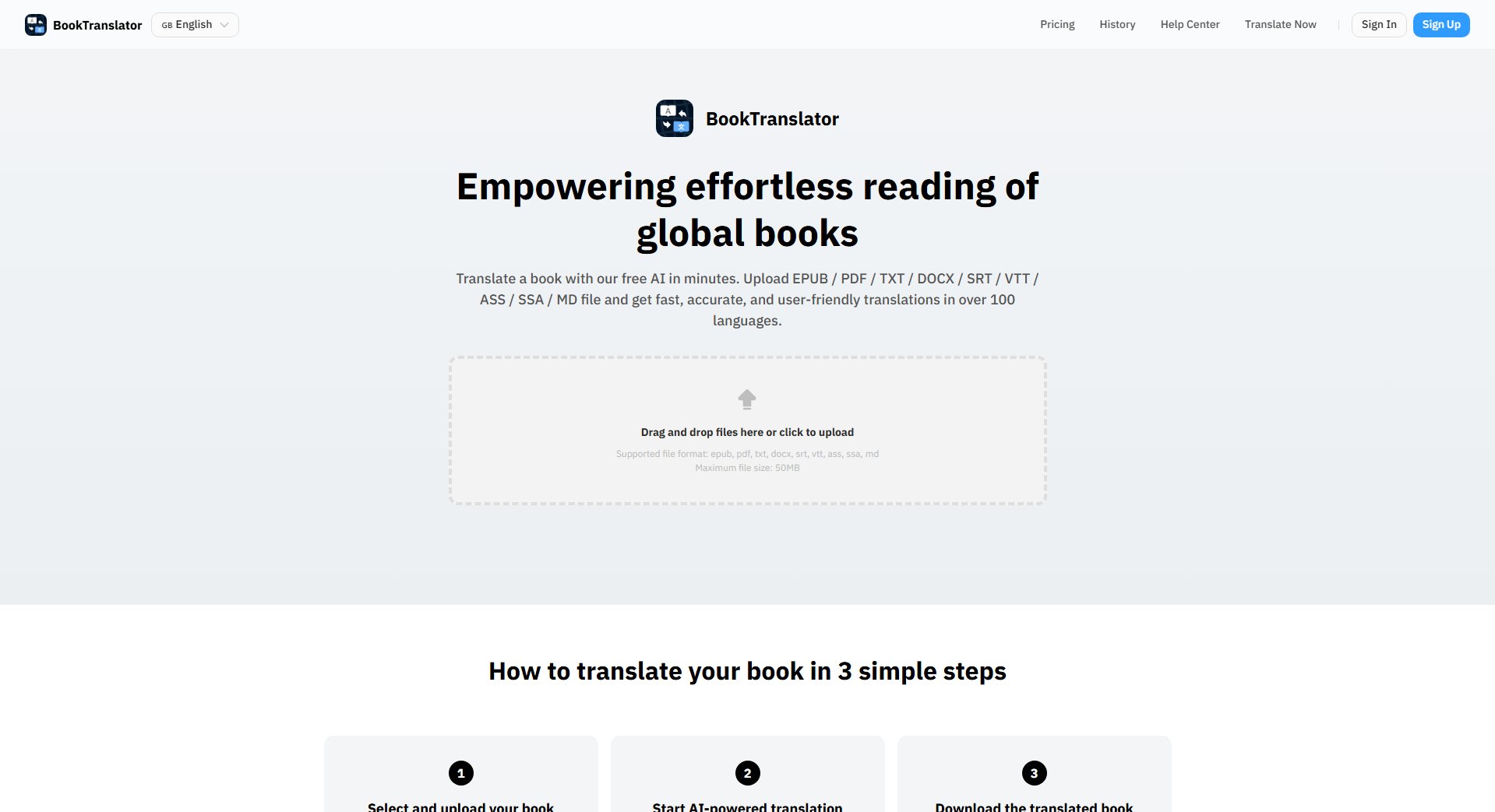 BookTranslator BookTranslator Interface & Screenshots