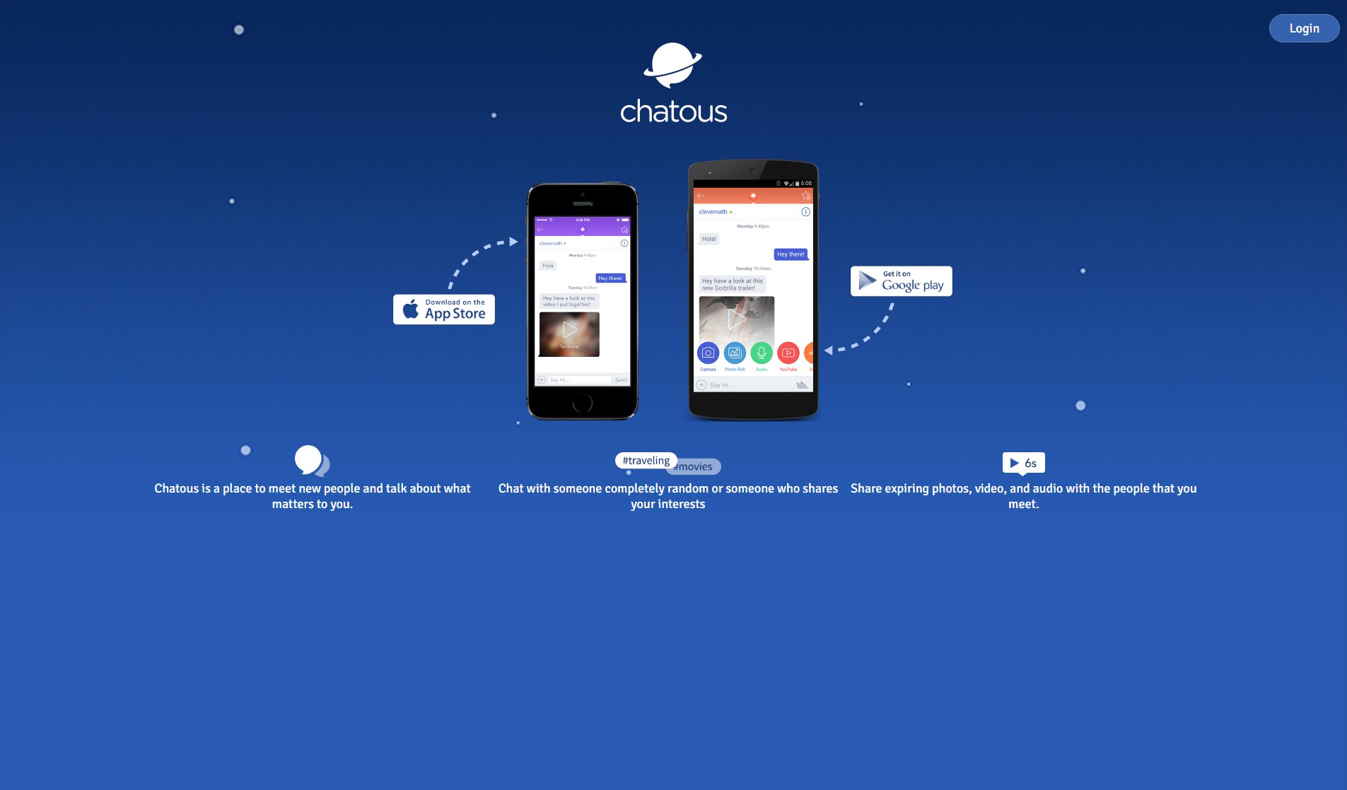Chatous Chatous Interface & Screenshots