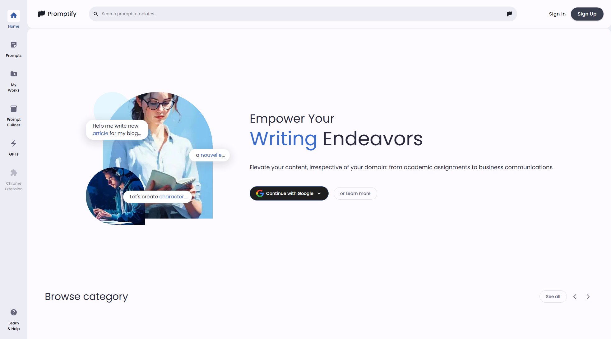 Promptify Promptify Interface & Screenshots Promptify Promptify Interface & Screenshots