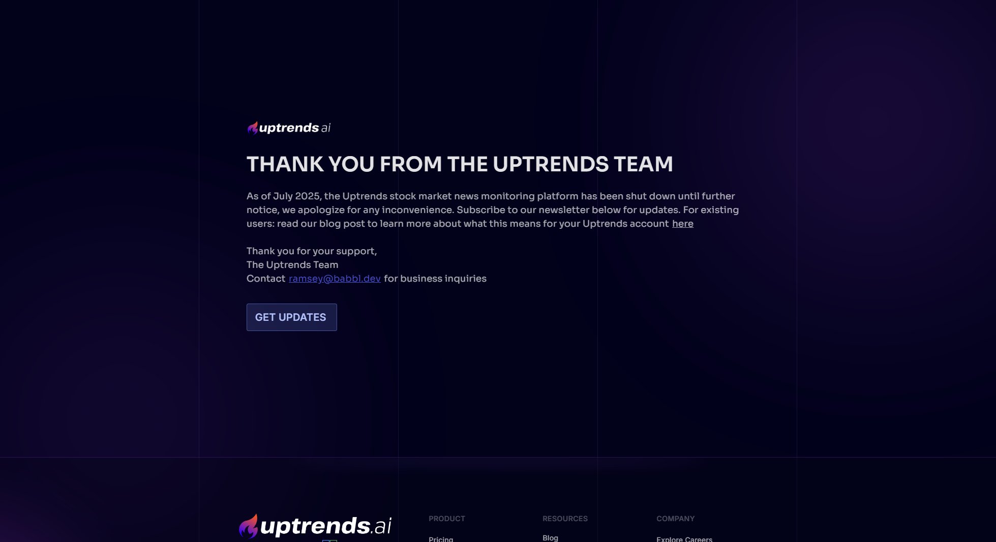 Uptrends Screenshot