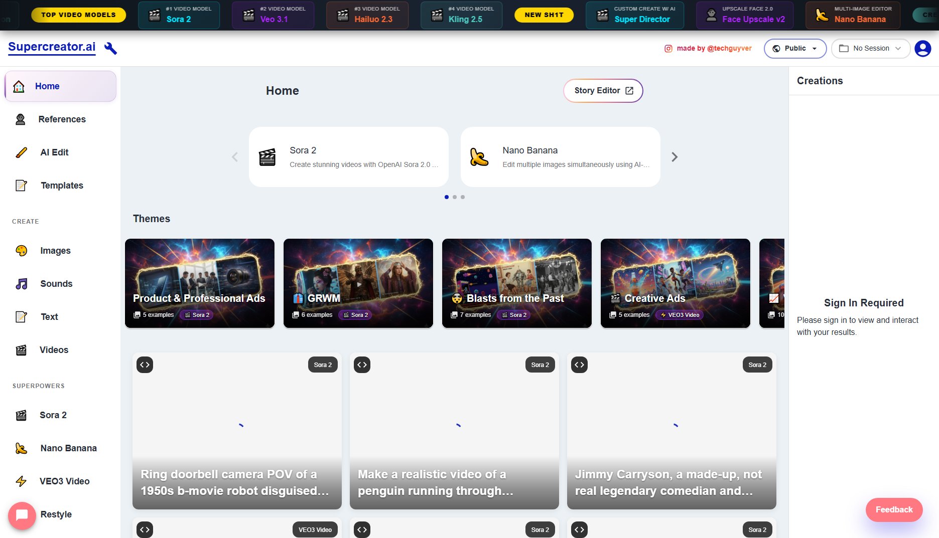 Supercreator.ai Supercreator.ai Interface & Screenshots