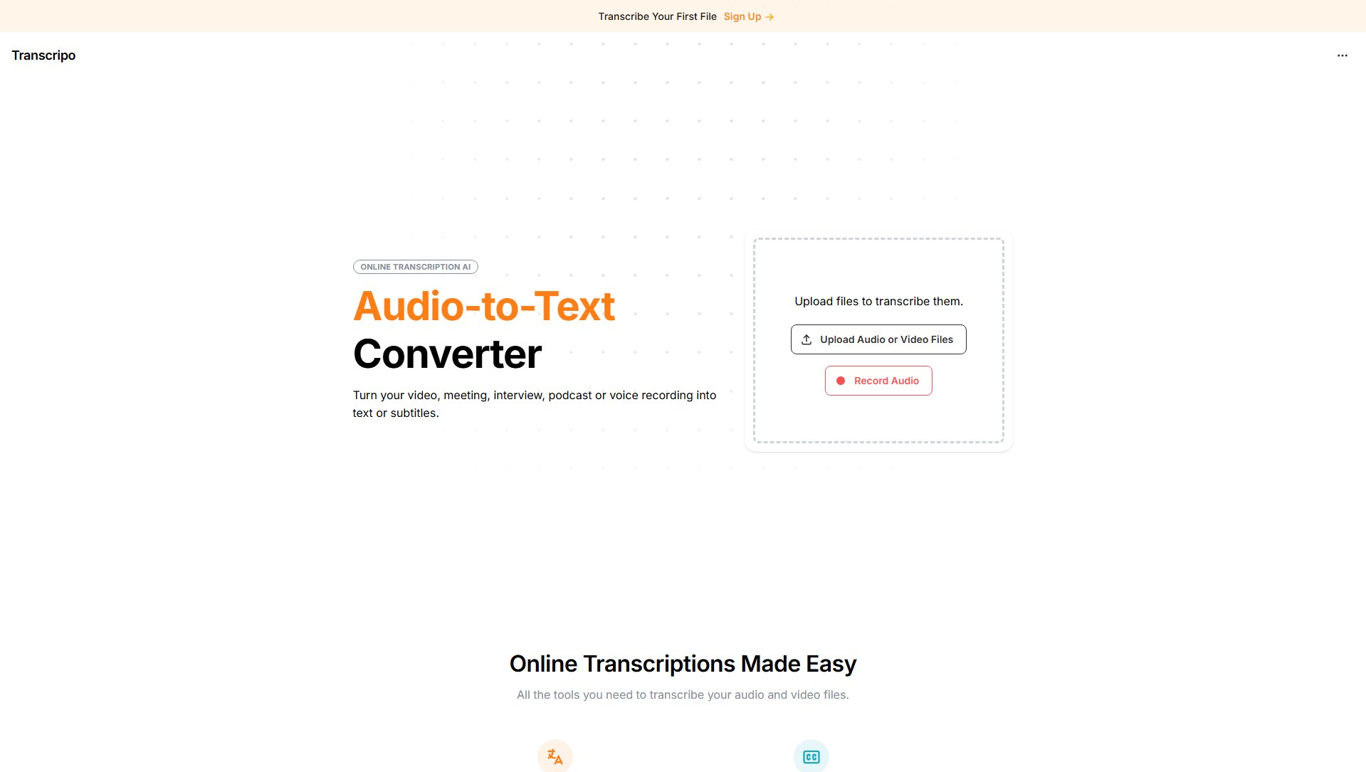 Transcripo Transcripo Interface & Screenshots Transcripo Transcripo Interface & Screenshots