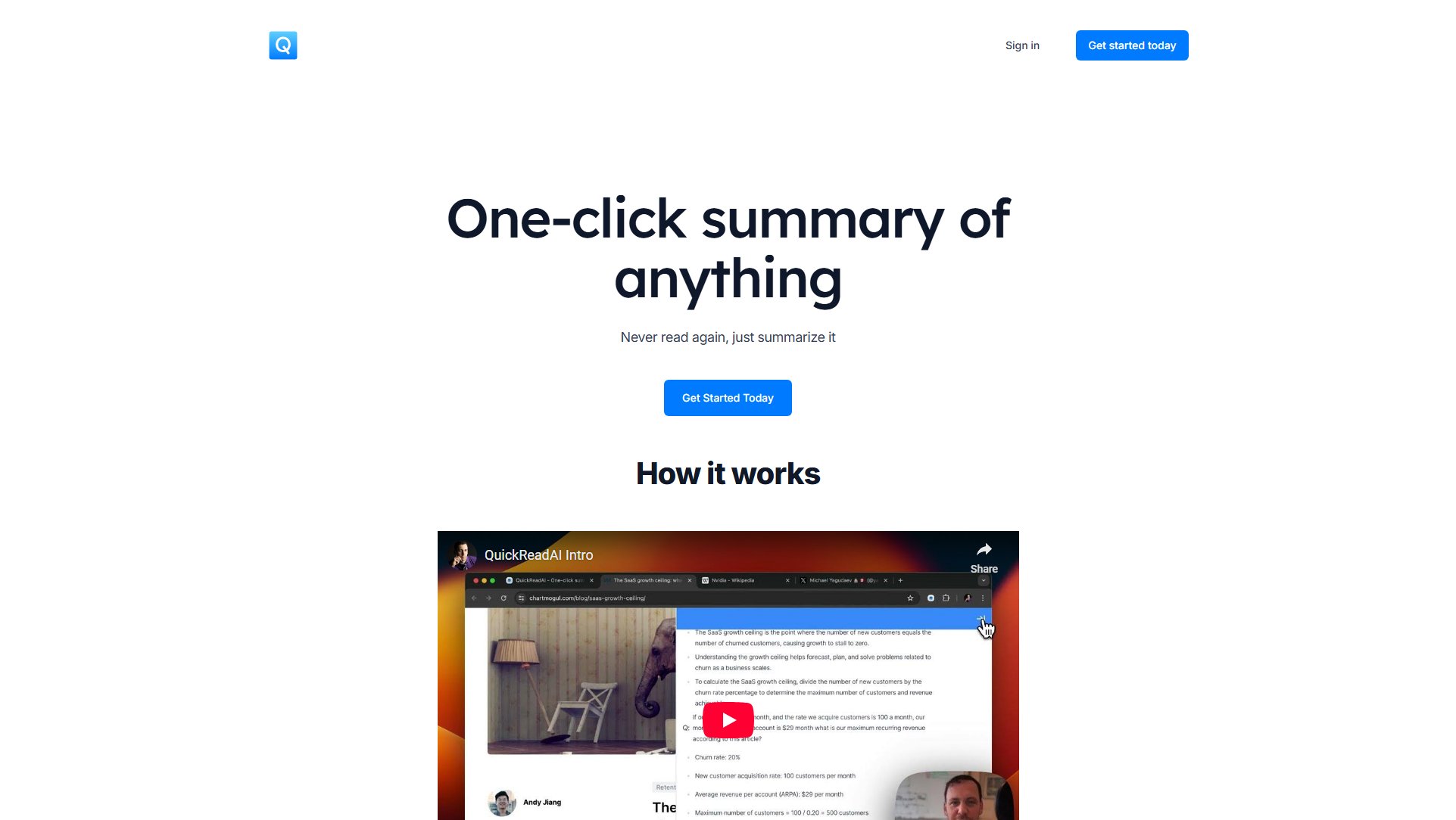 QuickReadAI QuickReadAI Interface & Screenshots
